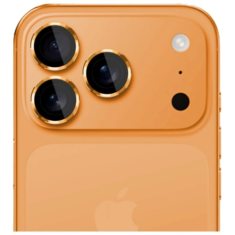 Szkło hartowane na obiektyw aparatu 3MK Lens Protection Pro dla Apple iPhone 17 Pro / 17 Pro Max, pomarańczowe