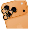 Szkło hartowane na obiektyw aparatu 3MK Lens Protection Pro dla Apple iPhone 17 Pro / 17 Pro Max, pomarańczowe
