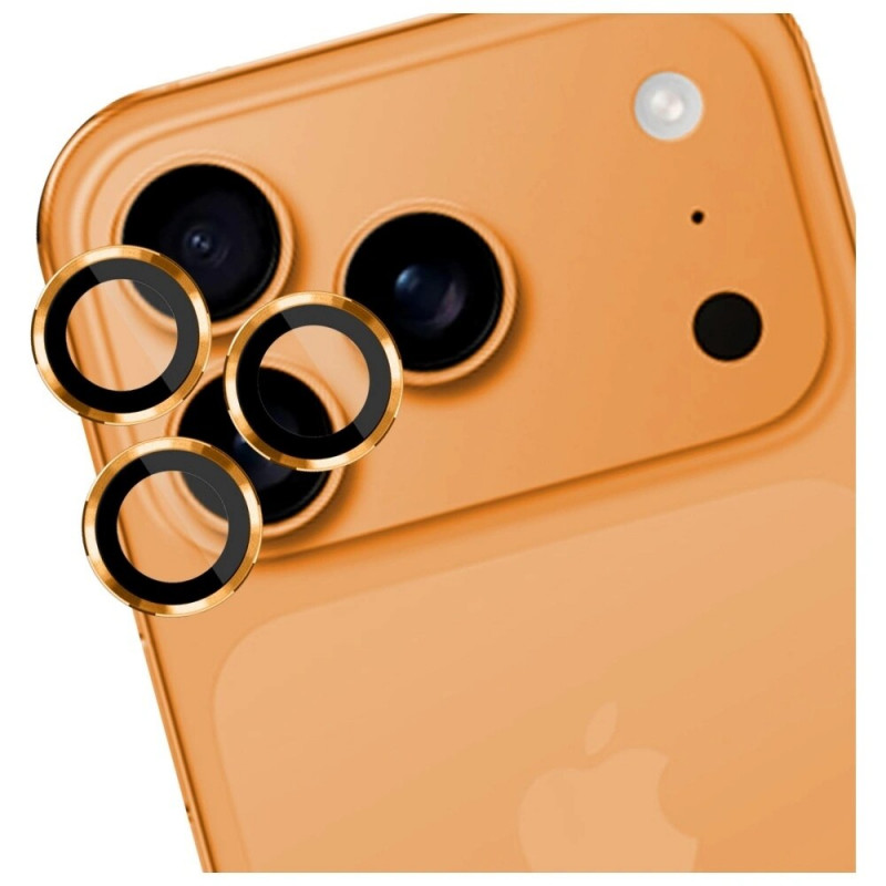 Szkło hartowane na obiektyw aparatu 3MK Lens Protection Pro dla Apple iPhone 17 Pro / 17 Pro Max, pomarańczowe