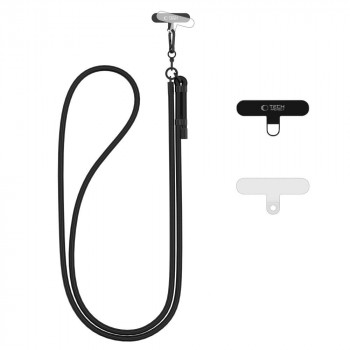 Tech-Protect C1S Rope Crossbody Strap, czarny/czarny