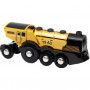 BRIO World Golden lokomotywa na baterie ze światłem i dźwiękiem (33630)