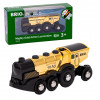 BRIO World Golden lokomotywa na baterie ze światłem i dźwiękiem (33630)