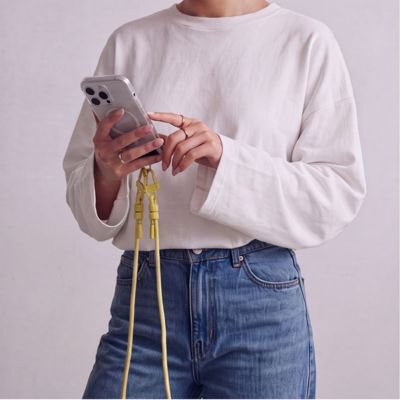 Tech-Protect C5SD pasek do telefonu przez ramię Rope, 80 cm, Canary Yellow