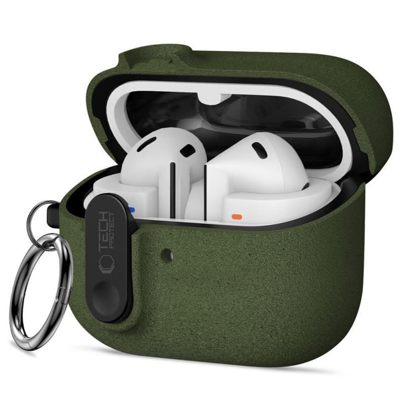 Etui Tech-Protect Slim Hook do Samsung Galaxy Buds 3 / 3 FE / 3 Pro, Olive Green