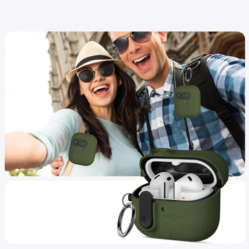 Etui Tech-Protect Slim Hook do Samsung Galaxy Buds 3 / 3 FE / 3 Pro, Olive Green