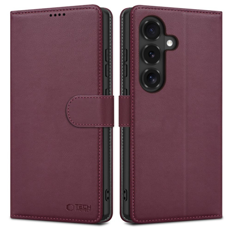 Etui portfel Tech-Protect do Samsung Galaxy S26 FE Burgundy