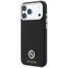 Guess GUE005537-0 Grained Round Strass Logo MagSafe etui do Apple iPhone 18 Pro Max / 17 Pro Max, czarne
