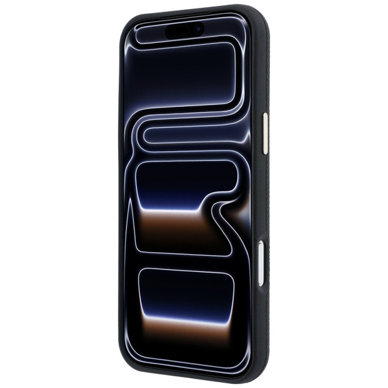 Guess GUE005537-0 Grained Round Strass Logo MagSafe etui do Apple iPhone 18 Pro Max / 17 Pro Max, czarne