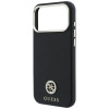 Guess GUE005537-0 Grained Round Strass Logo MagSafe etui do Apple iPhone 18 Pro Max / 17 Pro Max, czarne