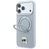 Etui Karl Lagerfeld with Ring Stand 360 Karl Head Pin MagSafe do Apple iPhone 18 Pro Max / 17 Pro Max, szare (KF003236)