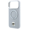 Etui Karl Lagerfeld with Ring Stand 360 Karl Head Pin MagSafe do Apple iPhone 18 Pro Max / 17 Pro Max, szare (KF003236)