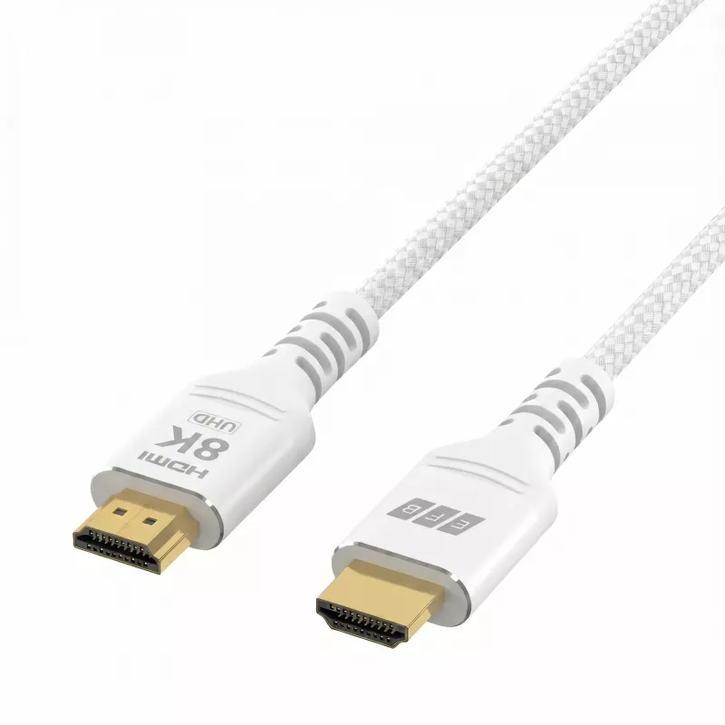 EFB Elektronik HDMI-21-00009 kabel HDMI Ultra High Speed, 8K60Hz, 48 Gbit/s, 0.5 m, biały, kompatybilny z HDMI 2.1/2.0