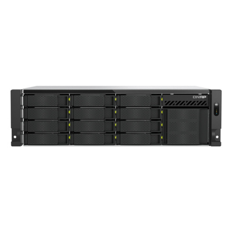 QNAP TS-h1655XeU-RP-8G 16-kieszeniowy płytki NAS rack, 8 GB RAM, 2x 10GbE, redundantny zasilacz