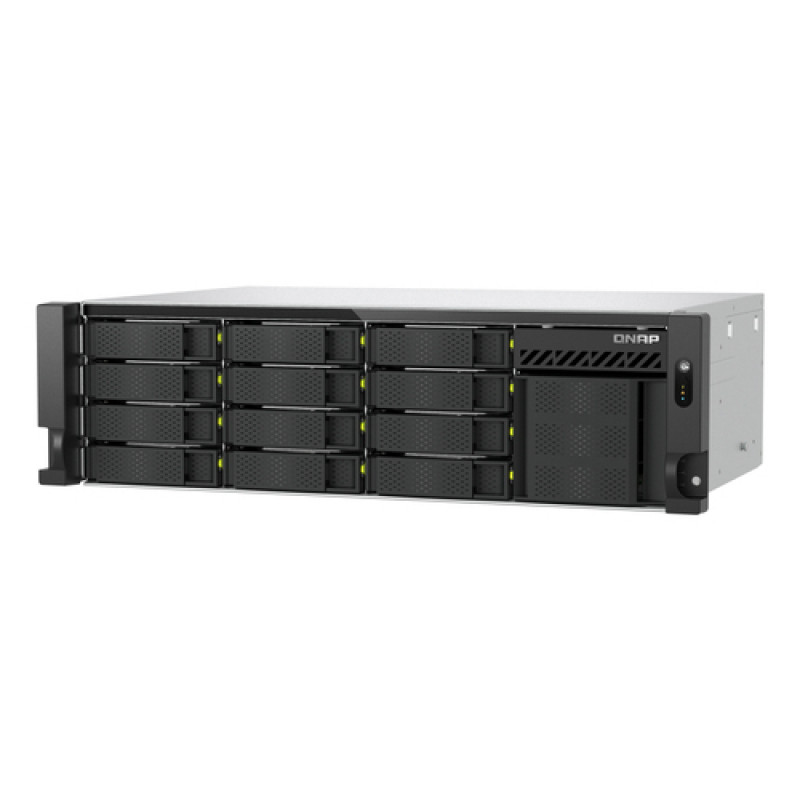 QNAP TS-h1655XeU-RP-8G 16-kieszeniowy płytki NAS rack, 8 GB RAM, 2x 10GbE, redundantny zasilacz
