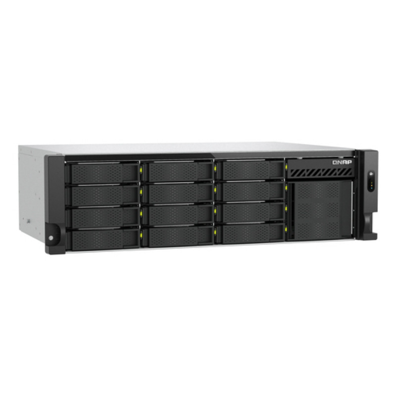 QNAP TS-h1655XeU-RP-8G 16-kieszeniowy płytki NAS rack, 8 GB RAM, 2x 10GbE, redundantny zasilacz