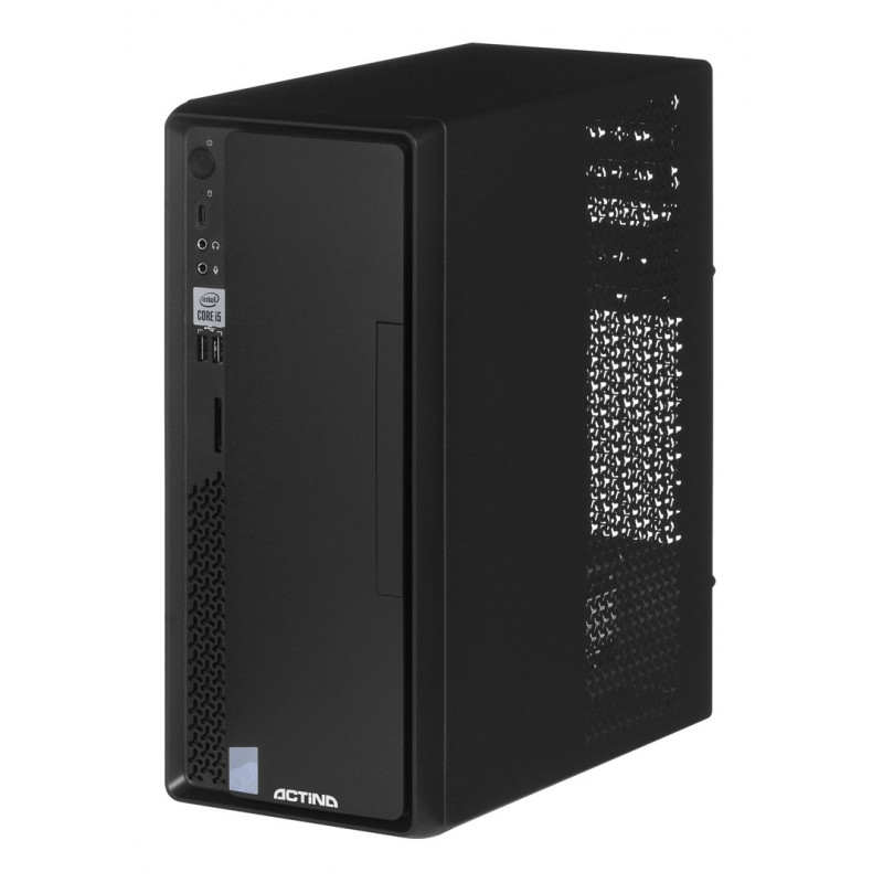 Actina Prime i3-12100 komputer stacjonarny Mini Tower, Intel Core i3-12100, 8 GB DDR4 RAM, 512 GB SSD, Windows 11 Home, czarny