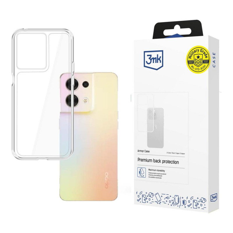 3MK Armor Case etui Oppo Reno 8 5G, przezroczyste