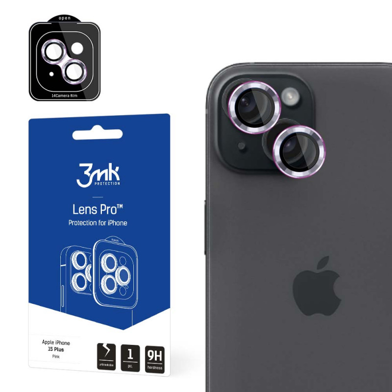 3MK Lens Protection Pro Apple iPhone 15 Plus, różowy