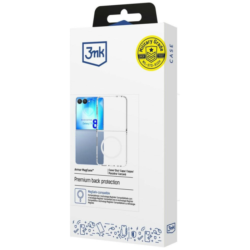 3MK Armor MagCase Samsung Galaxy Z Flip8, przezroczyste etui