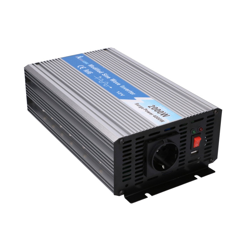 Extralink OPIM-2000W przetwornica napięcia, 12 V, 2000 W, zmodyfikowana fala sinusoidalna