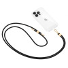 Tech-Protect C2S linkowa smycz crossbody do telefonu, Czarny/złoty
