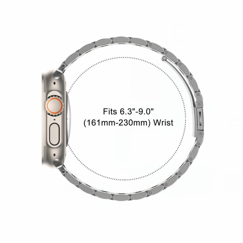 Tech-Protect Stainless pasek ze stali nierdzewnej do Apple Watch 8 / 9 / 10 / 11 / 12 / SE / Ultra (44 / 45 / 46 / 49 mm), srebrny