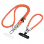 Tech-Protect C10S Rope Crossbody & Wrist zestaw smyczy do telefonu, pomarańczowy/tytanowy