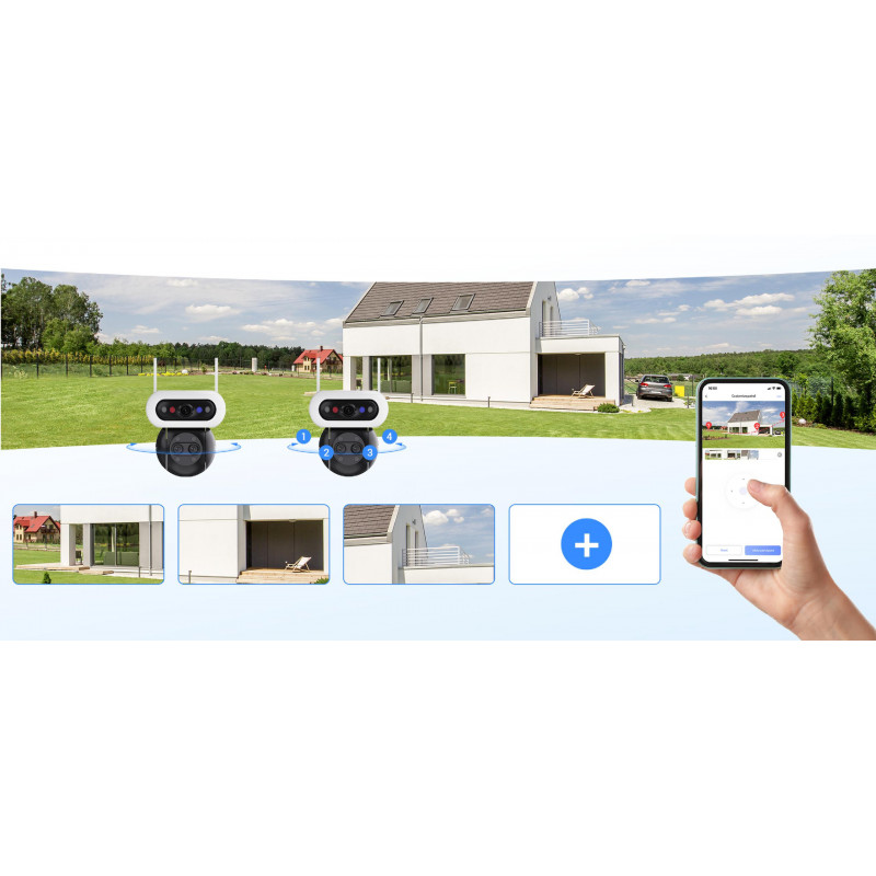 Ezviz C90f Triple 3K (5MP+5MP+5MP) kamera IP, Wi-Fi