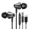Ugreen EP105 przewodowe słuchawki dokanałowe USB-C, 1.2 m, czarne