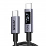 Ugreen L530 kabel USB-C na USB-C, PD 240 W, 480 Mbps, z wyświetlaczem, 2 m, czarny