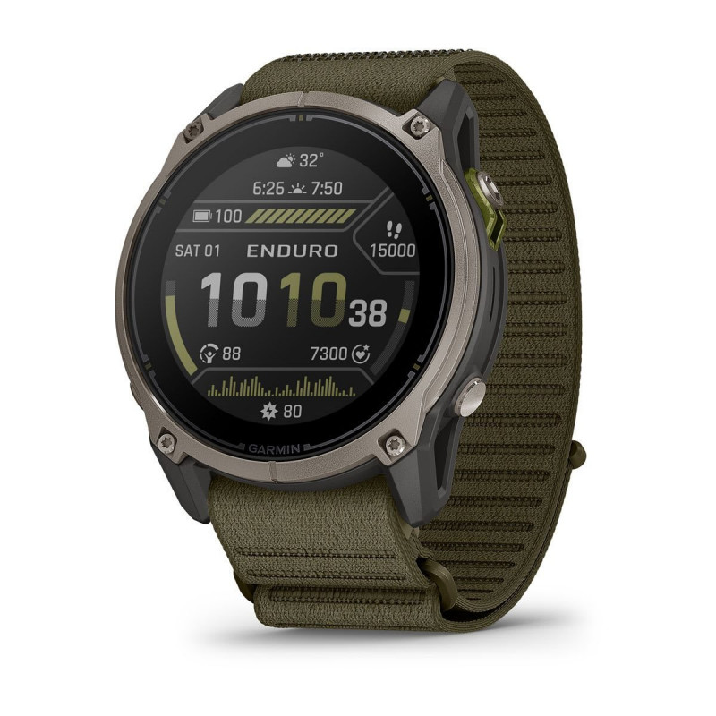 Smartwatch Garmin Enduro 4 GPS z ciemnooliwkowym materiałowym paskiem ComfortFit (010-04799-01)