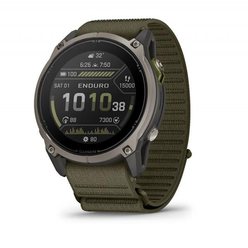 Smartwatch Garmin Enduro 4 GPS z ciemnooliwkowym materiałowym paskiem ComfortFit (010-04799-01)