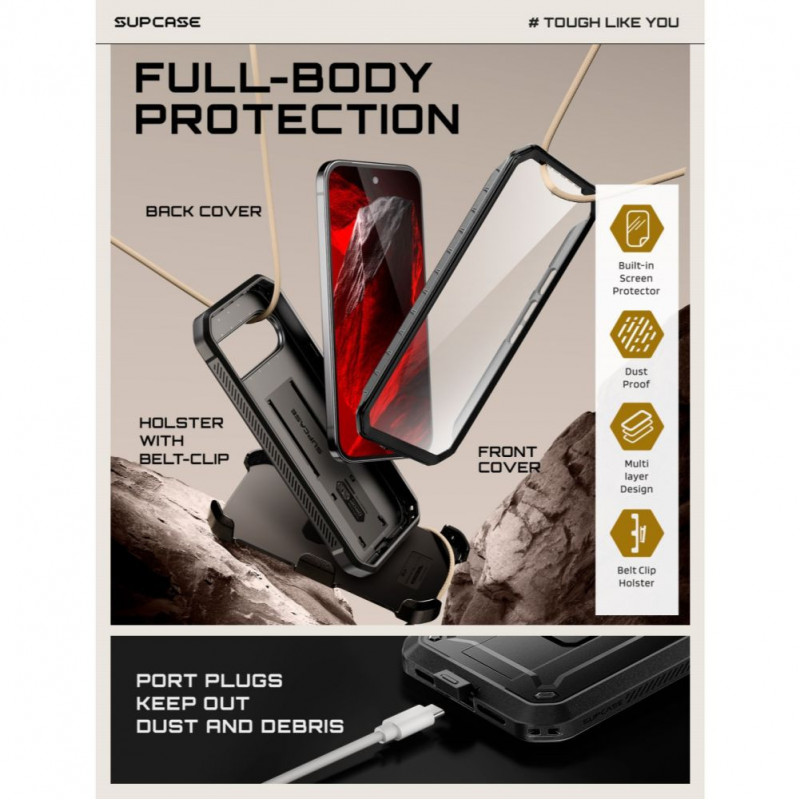 Supcase Unicorn Beetle Pro etui do Google Pixel 11 Pro, czarne