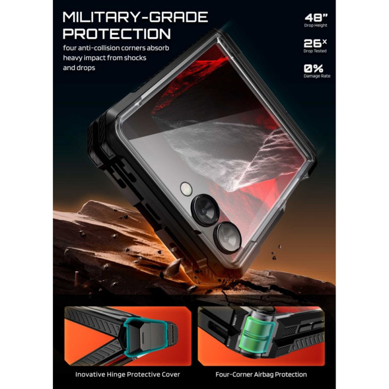 Supcase Unicorn Beetle Grip Mag MagSafe etui na Samsung Galaxy Z Flip 8, czarne