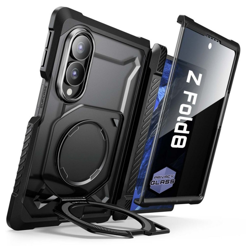 Supcase UB Grip Mag MagSafe Privacy etui ze szkłem do Samsung Galaxy Z Fold 8, czarny