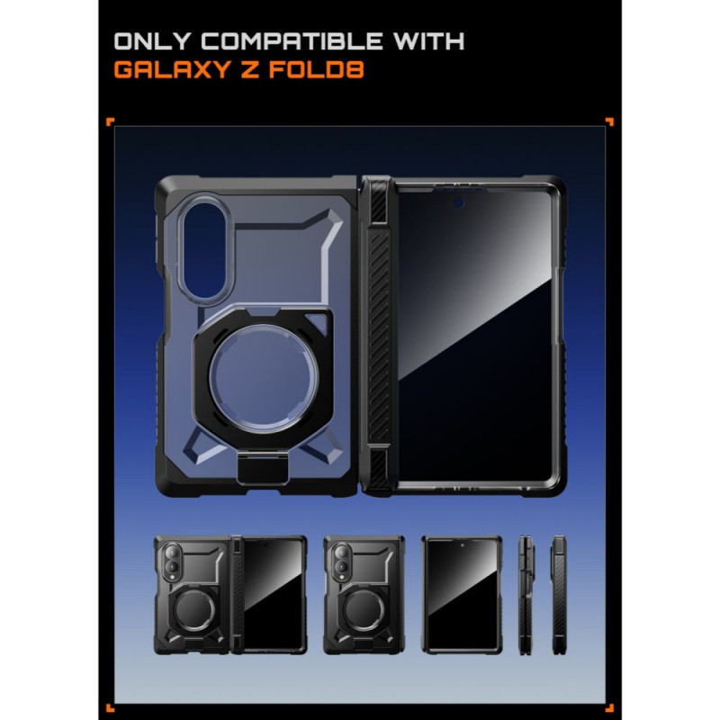 Supcase UB Grip Mag MagSafe Privacy etui ze szkłem do Samsung Galaxy Z Fold 8, czarny