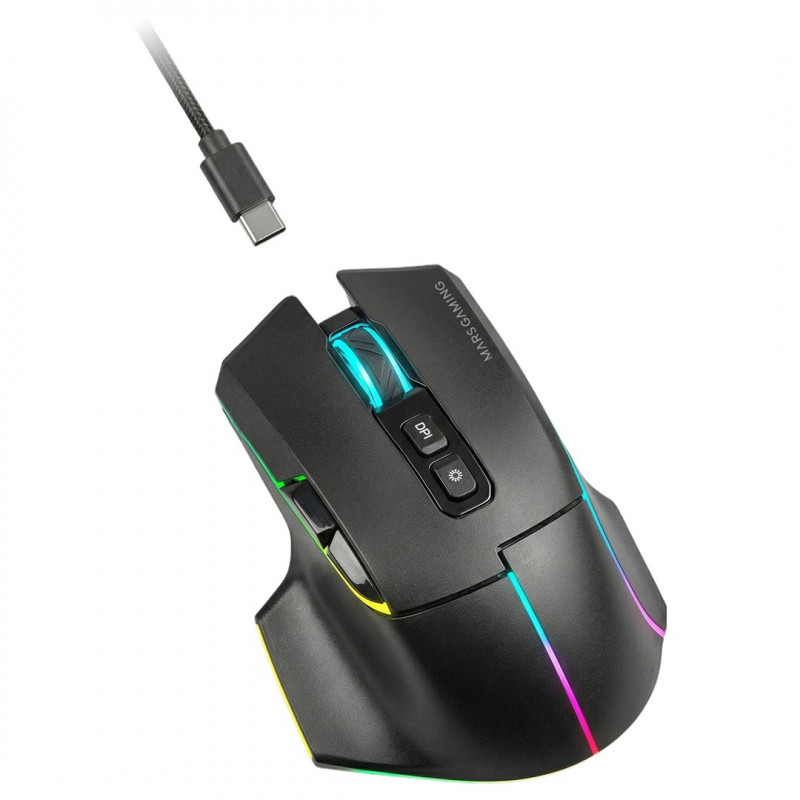 Tacens Mars Gaming MMW-VECTOR bezprzewodowa mysz gamingowa, 12000 DPI, Bluetooth 5.4, 2.4 GHz