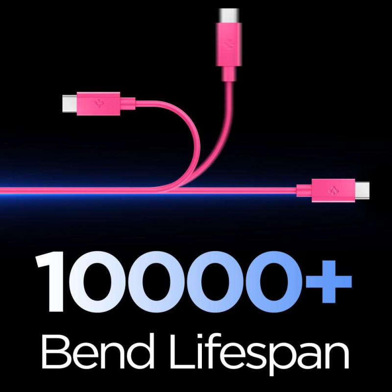 Spigen EB6010CC Essential kabel USB-C na USB-C 60W 100 cm, różowy