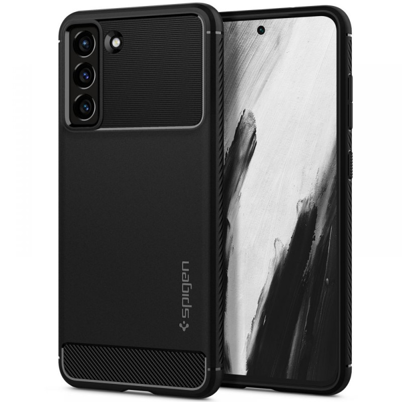 Spigen Rugged Armor etui do Samsung Galaxy S21 FE, czarne matowe