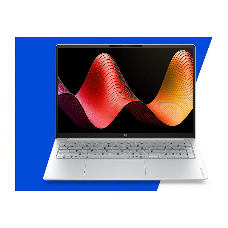 HP OmniBook 3 16-bu0057ngx 16" WUXGA laptop, Intel Core Ultra 5 225U, 16 GB RAM, 512 GB SSD, Windows 11 Home, niemiecka klawiatura (QWERTZ), srebrny