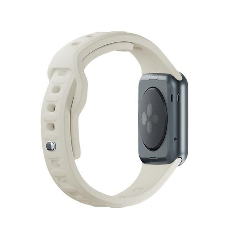 3mk silikonowy pasek do Apple Watch 42/44/45/49 mm, beżowy