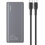Power bank USAMS PB59 US-CD165 30000 mAh, 65 W, 2x QC3.0 + PD, czarny, z kablem USB-C do USB-C