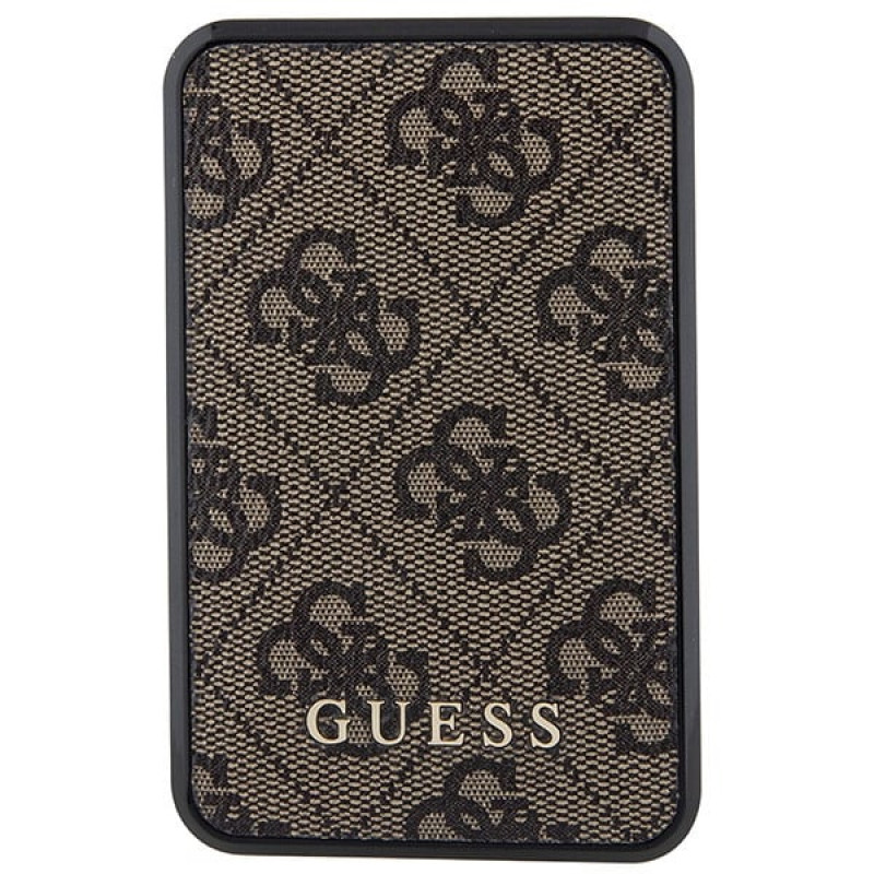 Guess GUPB10DP4GEGW Power Bank 10000 mAh, 18 W, 4G Leather Metal Logo, brązowy