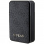 Guess GUPB10DP4GEGK Power Bank 10000 mAh, 18 W, 4G Leather Metal Logo, czarny