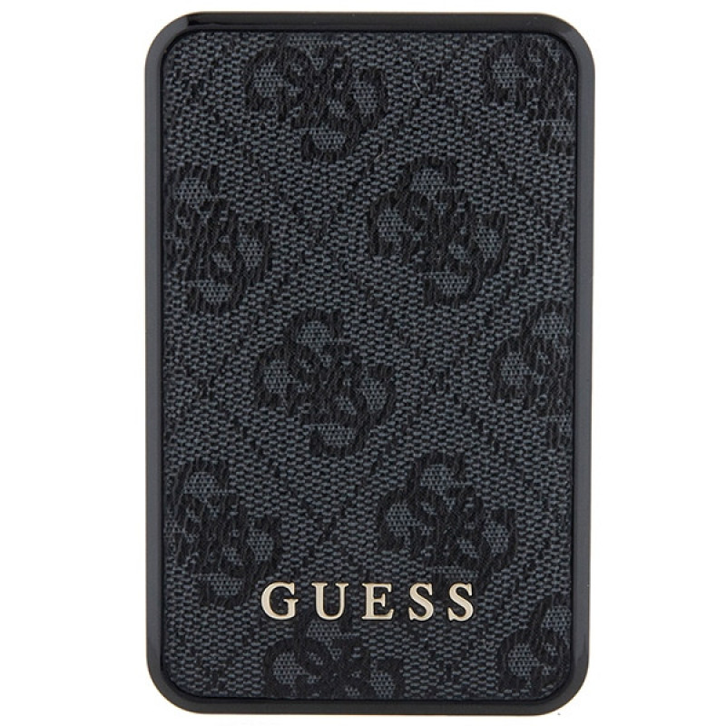 Guess GUPB10DP4GEGK Power Bank 10000 mAh, 18 W, 4G Leather Metal Logo, czarny