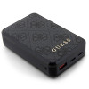 Guess GUPB10DP4GEGK Power Bank 10000 mAh, 18 W, 4G Leather Metal Logo, czarny