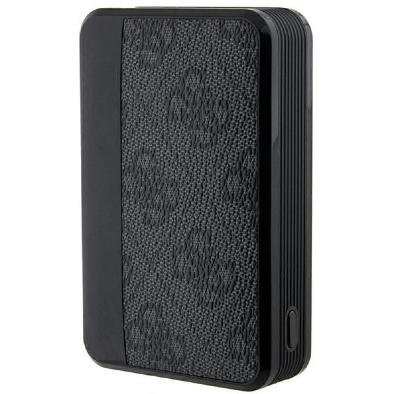 Guess GUPB10DP4GEGK Power Bank 10000 mAh, 18 W, 4G Leather Metal Logo, czarny