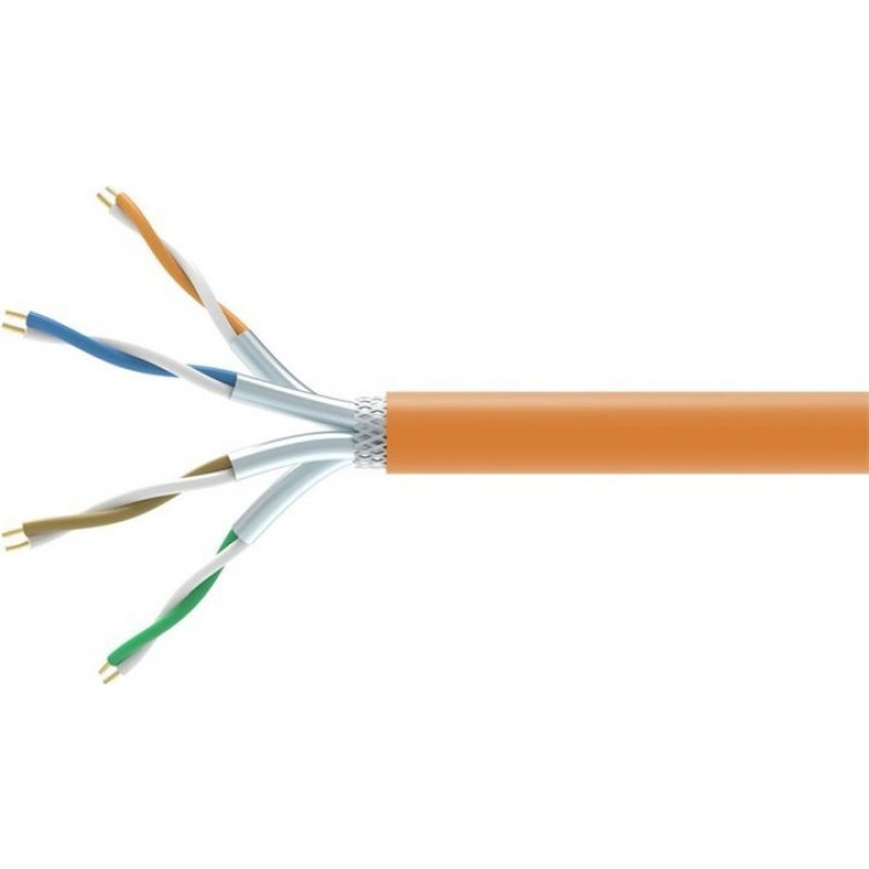 Equip 404553 Kabel instalacyjny zbiorczy Cat7 S/FTP, 1000 m, bezhalogenowy (LSZH), pomarańczowy