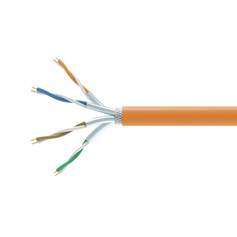Equip 404553 Kabel instalacyjny zbiorczy Cat7 S/FTP, 1000 m, bezhalogenowy (LSZH), pomarańczowy