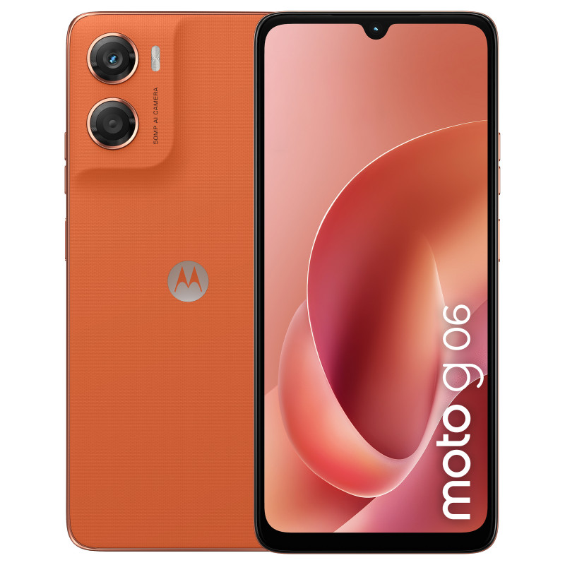 Motorola XT2535-3 Moto G06 Smartfon 4G, 4 GB RAM, 64 GB, pomarańczowy (EU)